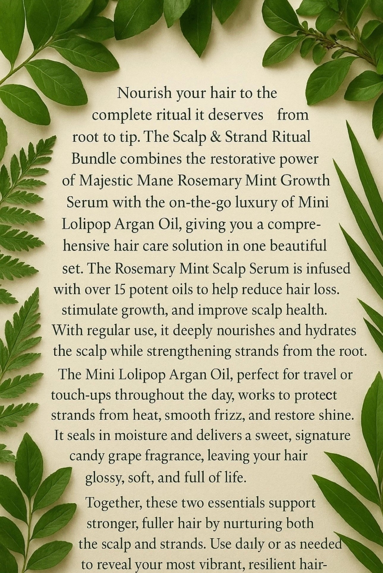 Majestic Mane Scalp Serum + Mini Lolipop Argan Oil