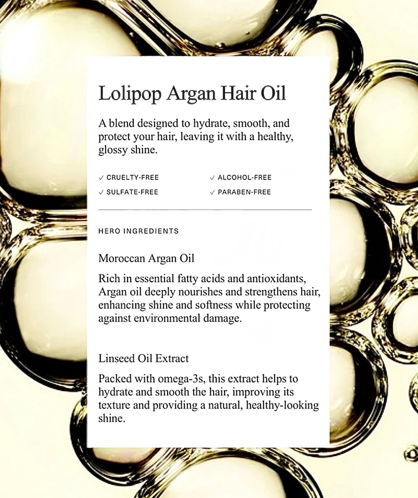 Mini Lolipop Argan Oil for Hair 20ml
