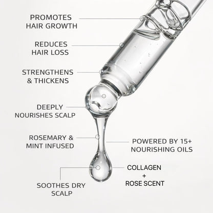 Suero para el crecimiento del cabello con romero y menta Majestic Mane