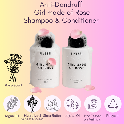 Anti-Dandruff Girl made of Rose Shampoo & Conditioner (300ml)